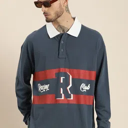 HERE&NOW Striped Polo Collar Pure Cotton T-shirt-picture-12