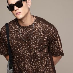 R.Code by The Roadster Life Co. Men Abstract Printed Relaxed Fit T-shirt-picture-28
