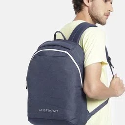 Aristocrat Unisex Navy Blue ZEAL Laptop Backpack image 2