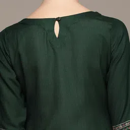 Anouk Women Green Ethnic Motifs Printed Regular Kurta with Palazzos image 2