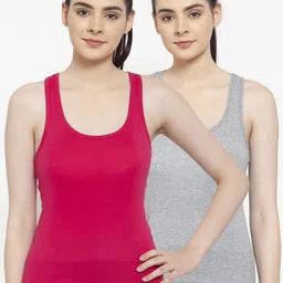 Friskers Women Pack Of 2 Solid Tank Tops-picture-14