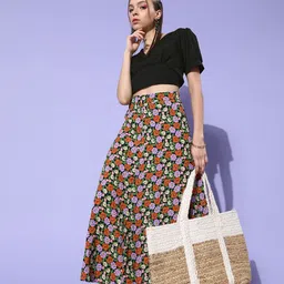 DODO & MOA Women Stylish Black Solid Cropped Top-picture-21