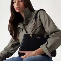 GUESS Textured PU Bucket Shoulder Bag with Quilted-picture-11