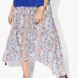 AKKRITI BY PANTALOONS Women White Printed A-Line Flared Skirt-picture-24