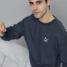 Puma Men Navy Blue Classics Soft Ink Sweatshirt-picture-43