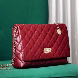 DressBerry Quilted Shoulder Bag with Chain Strap-picture-54