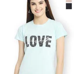 Fabflee Women Multicoloured 3 Printed T-shirt-picture-17