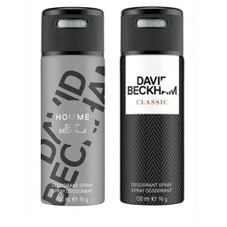 DAVID BECKHAM Men Pack of 2 Homme & Classic Deodorant Sprays-picture-34