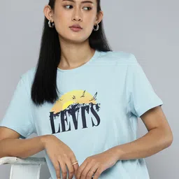 Levis Pure Cotton Brand Logo Printed Drop-Shoulder Sleeves Relaxed Fit T-shirt-image-12