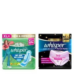 Whisper Sanitary Pads & Period Panties Combo image 1