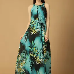 250 DESIGNS Georgette Fit & Flare Maxi Dress image 1