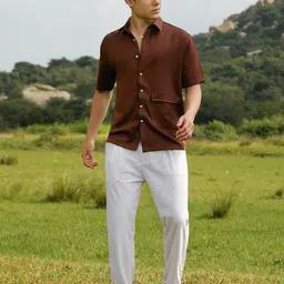 Campus Sutra Men Classic Spread Collar Shirt-image-27