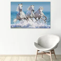 999Store White & Blue Horse Wall Art-picture-14