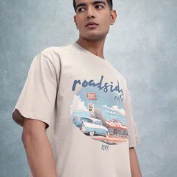 The Roadster Life Co. Pure Cotton Graphic Printed Relaxed Fit T-shirt-picture-11