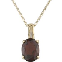 GenZcomplex Unisex Gold Plated Garnet & Hessonite Stone Studded Pendant-picture-23