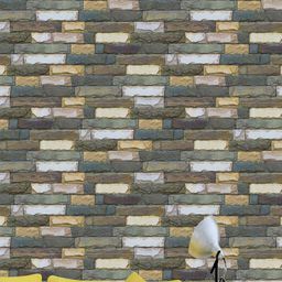 Jaamso Royals Multicoloured 3D Stone Brick Wallpaper-picture-49