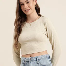 HERE&NOW Solid Criss-Cross Detail Crop Top-picture-34
