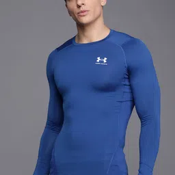 UNDER ARMOUR Men Blue Solid HeatGear Armour Long Sleeve T-shirt-picture-32