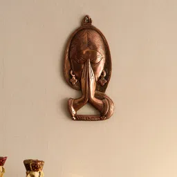 eCraftIndia Bronze-Toned Metal Wall Hanging image 1