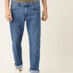 Calvin Klein Jeans Men Blue Regular Straight Fit Mid-Rise Clean Look Stretchable Jeans-image-88