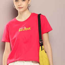 DILLINGER Women Typography Printed Oversized T-shirt-picture-36