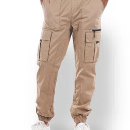 Celio Men Regular Fit Mid-Rise Cargos Trousers-image-89