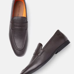 Van Heusen Men Textured Leather Formal Penny Loafers-picture-16