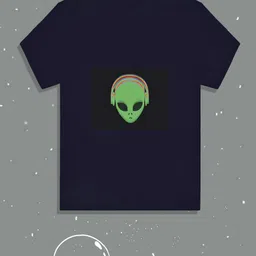 RCPL Bad Monkey Kids Navy Blue Alien Printed Slim Fit T-shirt-picture-41