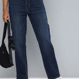 Levis Women 724 Slim Straight Fit High-Rise Light Fade Stretchable Jeans-image-89
