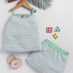 Here&Now X Game Begins Girls Striped Top with Skirt-picture-29