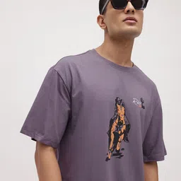 The Roadster Life Co. Printed Relaxed Fit Pure Cotton T-shirt-picture-22