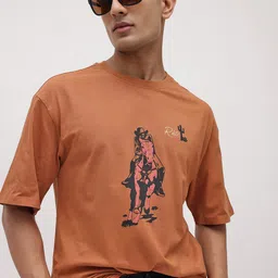 The Roadster Life Co. Printed Relaxed Fit Pure Cotton T-shirt-picture-39