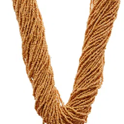 Bamboo Tree Jewels Beige Metal Handcrafted Necklace-picture-11