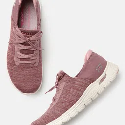 Skechers Women Mauve Arch Fit Vista Entranced Sneakers-image-59