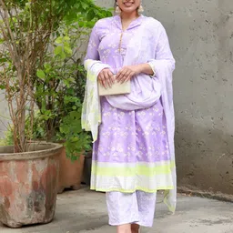 Vishudh Women Ethnic Motifs Kurta with Palazzo and Dupatta-picture-14