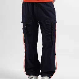 the indian garage co The Indian Garage Co. Men Relaxed Fit Solid Utility Joggers-picture-32