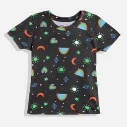 Eteenz Girls Premium Cotton Conversational Printed T-shirt-image-1