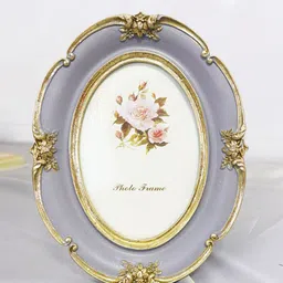 Art Street Grey Textured Oval Shape Table Photo Frame-image-30