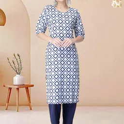 Moda Rapido Pack of 2 Printed Straight Kurta with Trousers-picture-28