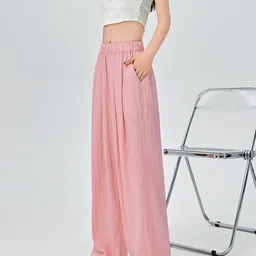 StyleCast Women Solid Loose Fit Easy Wash Pleated Trousers-picture-18
