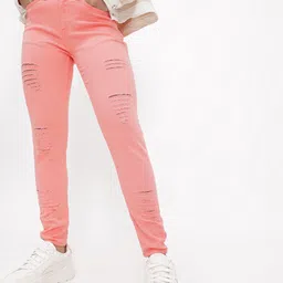 The Roadster Life Co. Women Punk Rock Pink Jeans-picture-39
