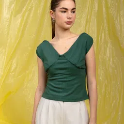 Stylecast X Hersheinbox Ruched Extended Sleeves Cotton Top-image-11