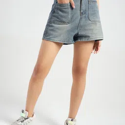 StyleCast X SERA Women High-Rise Denim Denim Shorts image 4