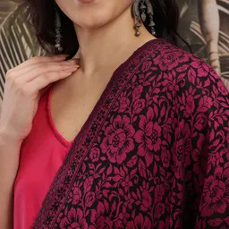 Sangria Women Woven Design Stole image 2