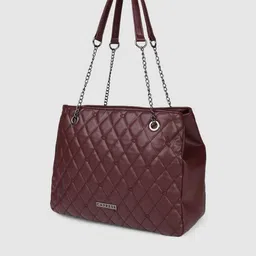Caprese Maroon Quilted Shoulder Bag image 2