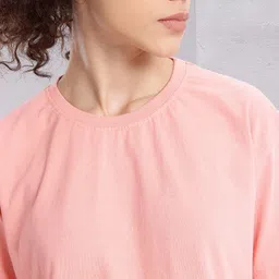 HRX by Hrithik Roshan Typography Printed Drop-Shoulder Sleeves Boxy Fit Crop T-shirt image 2