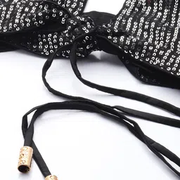 bebe Sequin Halter Neck Crop Top & Mini Fringe Detail Skirt Co-ords image 2