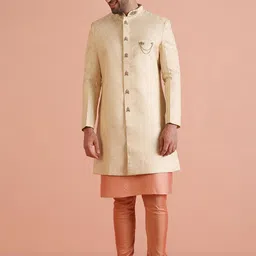 KISAH Men Printed Sherwani Churidar Set image 2