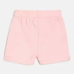 MINI KLUB Girls Pink Solid Regular Fit Regular Shorts image 3