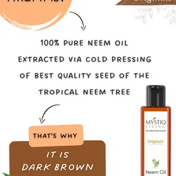MYSTIQ LIVING Neem Oil (Cold Pressed) - 100 ml image 5